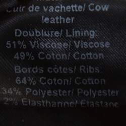 Pre Owned جاكت زادك آند فولتير ليونا سحاب أمامي تفاصيل حافة ممزق سويدي بني مقاس متوسط