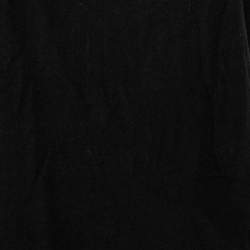 Pre Owned Zadig & Voltaire Black Cotton Scoop Neck Wanda Fringes T-Shirt XS