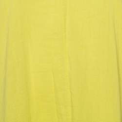 Pre Owned Zadig & Voltaire Yellow Cotton Open Back Ralia Maxi Dress M