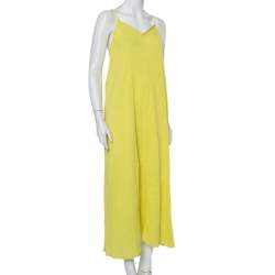 Pre Owned Zadig & Voltaire Yellow Cotton Open Back Ralia Maxi Dress M