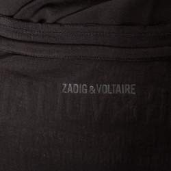 Zadig and Voltaire Black Cotton Knit Skinny Souvenir T-Shirt S