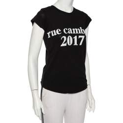 Zadig and Voltaire Black Cotton Knit Skinny Souvenir T-Shirt S