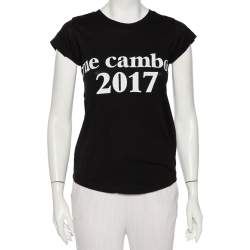 Zadig and Voltaire Black Cotton Knit Skinny Souvenir T-Shirt S