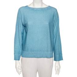 Zadig and Voltaire Blue Stone Wash Wool Boatneck Flint Sweater XS