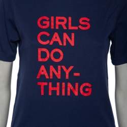 Pre Owned تي شيرت زاديك أند فولتير بلا كم قصير تريكو قطن كحلي مقاس صغير جدا