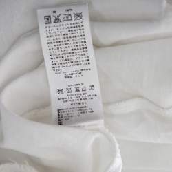 Pre Owned تي شيرت زاديك أند فولتير أنيتا روسيس رقبة واسعة تفاصيل قصة قطن أبيض مقاس صغير جدا