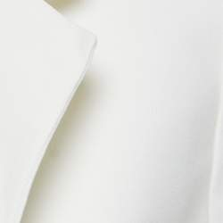 Zadig and Voltaire Deluxe Ecru Crepe Open Front Volly Blazer L