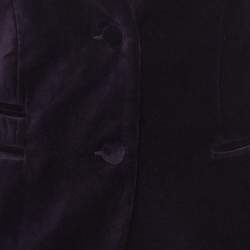 Zadig and Voltaire Dark Purple Velvet Single-Breasted Blazer S