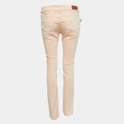 Pre Owned Zadig and Voltaire Light Orange Washed Denim Skinny Eva Snow Jeans M