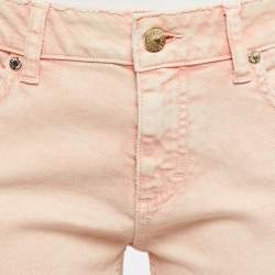 Pre Owned Zadig and Voltaire Light Orange Washed Denim Skinny Eva Snow Jeans M