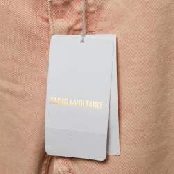 Pre Owned Zadig and Voltaire Light Orange Washed Denim Skinny Eva Snow Jeans M