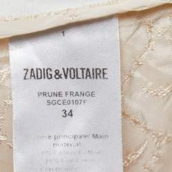 Pre Owned Zadig & Voltaire White Cotton Blend Trousers S