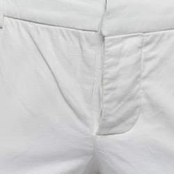 Pre Owned Zadig & Voltaire White Cotton Blend Trousers S