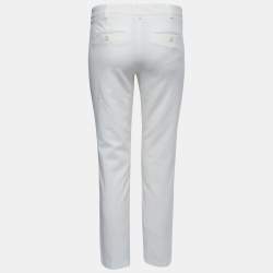 Pre Owned Zadig & Voltaire White Cotton Blend Trousers S