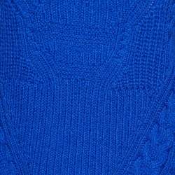 Pre Owned Zadig & Voltaire Defile Royal Blue Wool Knit Kelly Sweater M