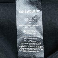 Zadig & Voltaire Black Sequined Mini Skirt S