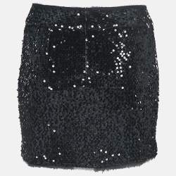Zadig & Voltaire Black Sequined Mini Skirt S