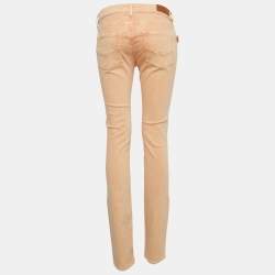 Zadig & Voltaire Light Orange Washed Denim Eva Snow Jeans M Waist 27"