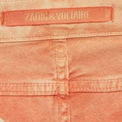 Zadig & Voltaire Light Orange Washed Denim Eva Snow Jeans M Waist 27"