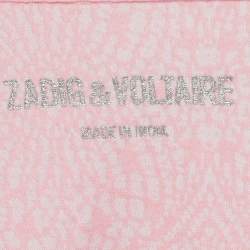 Zadig & Voltaire Pink Wassa Burn Knit V-Neck T-Shirt M