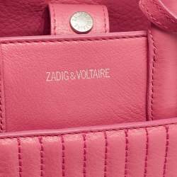 Zadig & Voltaire Pink Leather XS Candide Tote