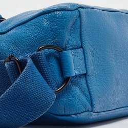 Zadig & Voltaire Blue Studded Leather Flap Crossbody Bag
