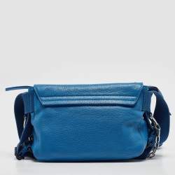 Zadig & Voltaire Blue Studded Leather Flap Crossbody Bag