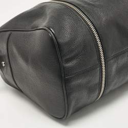 Zadig & Voltaire Black Leather Zip Boston Bag