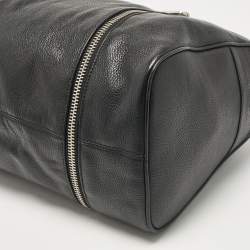 Zadig & Voltaire Black Leather Zip Boston Bag