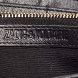 Zadig & Voltaire Multicolor Python Embossed and Leather Flap Continental Wallet