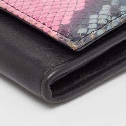 Zadig & Voltaire Multicolor Python Embossed and Leather Flap Continental Wallet
