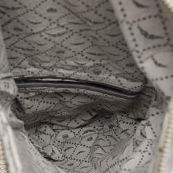 Zadig & Voltaire Grey Leather Rock Chain Link Pochette Shoulder Bag