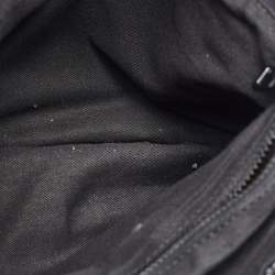 Pre Owned Zadig & Voltaire Black/Navy Blue Leather and Suede Patchwork Flap Shoulder Bag