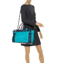 Pre Owned Zadig and Voltaire Blue/Green Leather Large Candide Tote