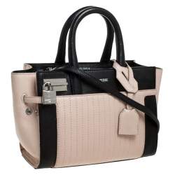 Pre Owned Zadig and Voltaire Beige/Black Leather XS Candide Tote