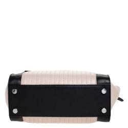 Pre Owned Zadig and Voltaire Beige/Black Leather XS Candide Tote