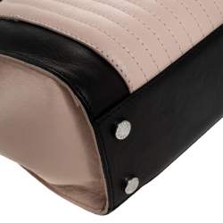 Pre Owned Zadig and Voltaire Beige/Black Leather XS Candide Tote