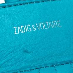Zadig and Voltaire Blue Leather XS Candide Tote