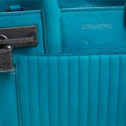 Zadig and Voltaire Blue Leather XS Candide Tote