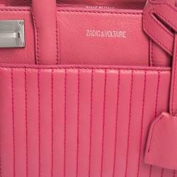 Zadig and Voltaire Pink Leather XS Candide Tote