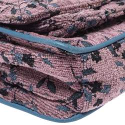 Zadig and Voltaire Pink/Blue Fabric and Leather Shoulder Bag