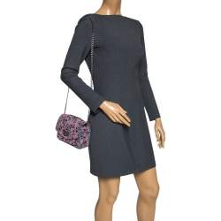 Zadig and Voltaire Pink/Blue Fabric and Leather Shoulder Bag