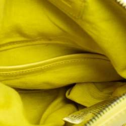 Pre Owned Zadig & Voltaire Yellow Leather Rock Foldover Crossbody Bag