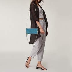 Zadig and Voltaire Blue Suede Clutch