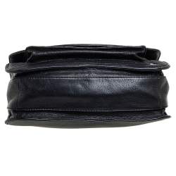 Pre Owned Zadig & Voltaire Black Leather Studded Crossbody Bag