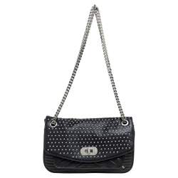 Pre Owned Zadig & Voltaire Black Leather Studded Crossbody Bag