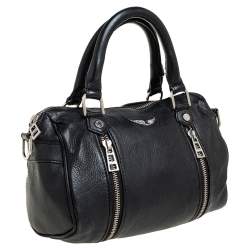 Pre Owned Zadig & Voltaire Black Leather Sunny Satchel