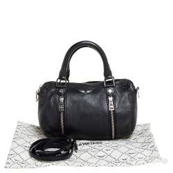 Pre Owned Zadig & Voltaire Black Leather Sunny Satchel