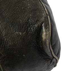 Pre Owned Zadig & Voltaire Dark Green Leather Sunny Boston Bag