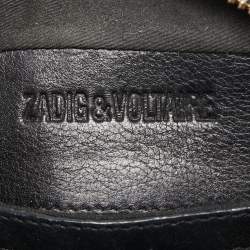Zadig & Voltaire Red/Black Calf Hair and Leather Leopard Print Camera Bag